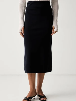 MM by Max Mara spódnica wełniana MMLSONNI granatowy