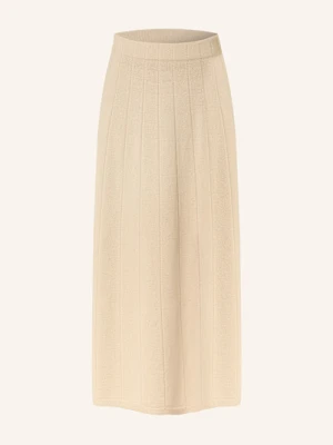 Mm By Max Mara Spódnica Z Dzianiny Peonie beige