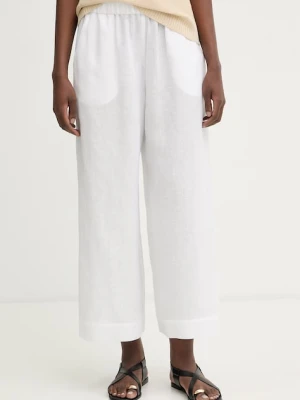 MM by Max Mara spodnie damskie lniane CANNETI