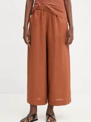 MM by Max Mara spodnie damskie lniane CANNETI