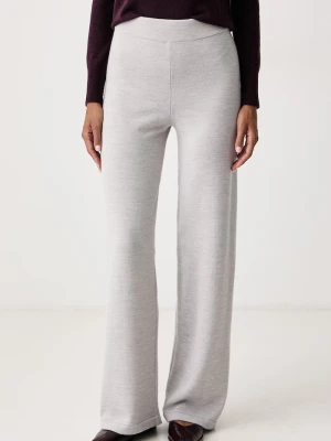 MM by Max Mara spodnie dresowe damskie wełniane MMLGABARRA szary