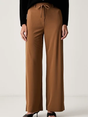MM by Max Mara spodnie straight damskie MMLEDOTTO brązowy