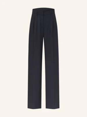 Mm By Max Mara Spodnie Z Materiału Marlowego Ginnico blau