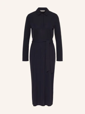 Mm By Max Mara Sukienka Koszulowa Fragola Z Dżerseju Z Plisami blau GRANATOWY