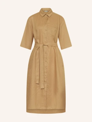 Mm By Max Mara Sukienka Koszulowa Salute Z Lnu braun