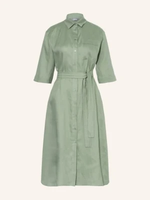 Mm By Max Mara Sukienka Koszulowa Tabella Z Lnu gruen