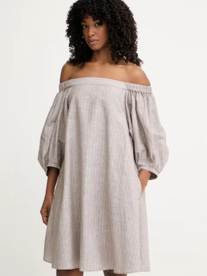 MM by Max Mara sukienka z lnem FUGGITO