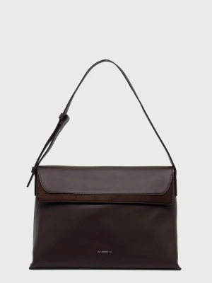 MM by Max Mara torebka shopper damska z imitacji skóry MMLLAMINE brązowy