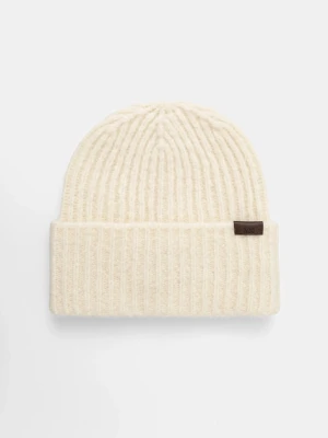 MM czapka z dodatkiem wełny WARREN kolor beżowy 2526576018600