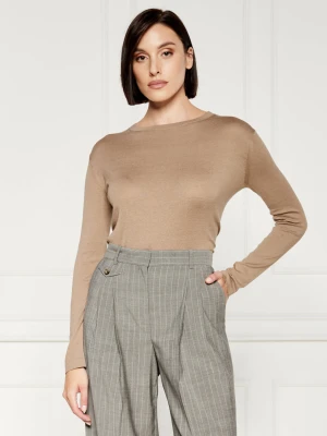 MM Jedwabny sweter | Regular Fit brązowy