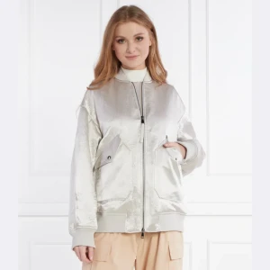 MM Satynowa kurtka bomber | Oversize fit | z dodatkiem wełny