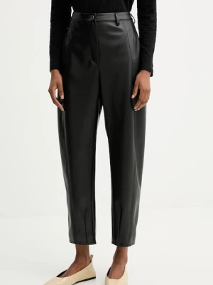 MM spodnie ANSELMO damskie kolor czarny proste high waist 2526786067600