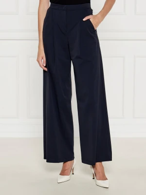 MM Spodnie | flare fit granatowy