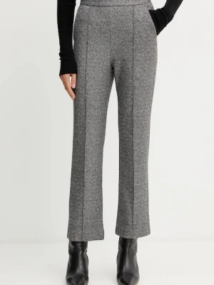 MM spodnie ORLANDA damskie kolor brązowy szerokie high waist 2526786078600
