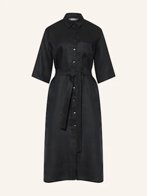 Mm Sukienka Koszulowa Salute Z Lnu schwarz