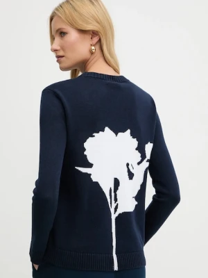 MM sweter bawełniany GAIA damski kolor granatowy lekki 2526366027600
