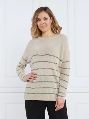 MM Sweter MADIA | Regular Fit | z dodatkiem lnu nude