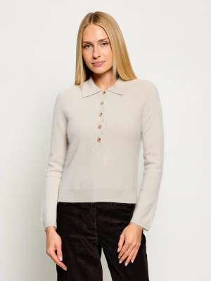 MM Wełniany sweter Mmlcellula | Regular Fit | z dodatkiem kaszmiru beżowy