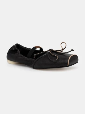 MM6 Maison Margiela baleriny skórzane