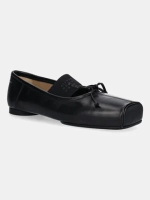 MM6 Maison Margiela baleriny skórzane