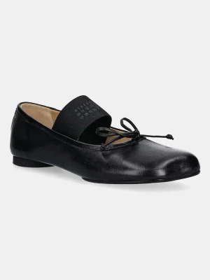 MM6 Maison Margiela baleriny skórzane