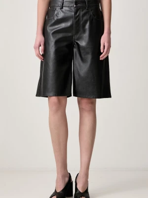 MM6 Maison Margiela bermudy z imitacji skóry damskie