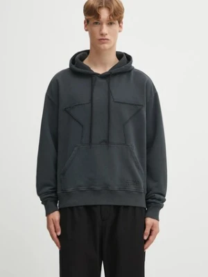 MM6 Maison Margiela bluza bawełniana męska kolor czarny z kapturem gładka SH2GU0022.M25024.899