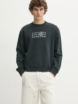 MM6 Maison Margiela bluza bawełniana męska kolor czarny z nadrukiem SH2GU0021