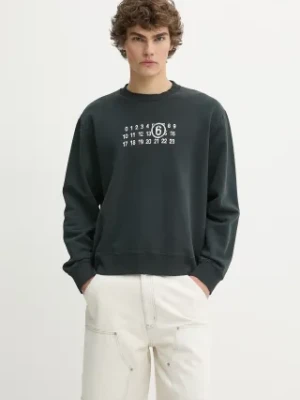 MM6 Maison Margiela bluza bawełniana męska kolor czarny z nadrukiem SH2GU0021