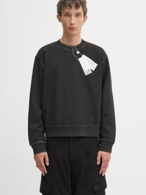 MM6 Maison Margiela bluza bawełniana męska kolor czarny z nadrukiem SH2GU0023.M25024.101