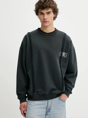 MM6 Maison Margiela bluza bawełniana męska kolor szary gładka SH2GU0019