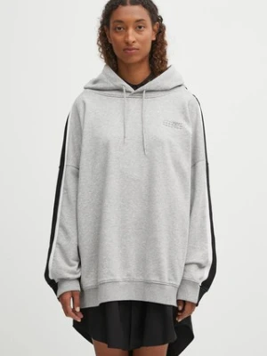 MM6 Maison Margiela bluza dwustronna damska kolor szary z kapturem wzorzysta S52HG0040.M25013.964