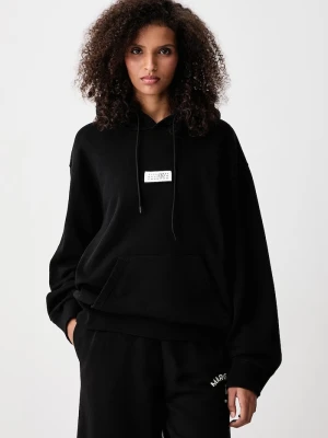 MM6 Maison Margiela bluza z kapturem damska bawełniana czarny