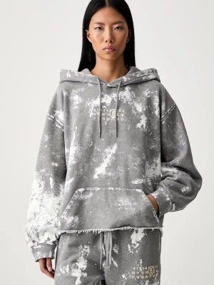 MM6 Maison Margiela bluza z kapturem damska bawełniana szary
