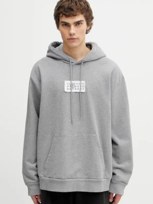 MM6 Maison Margiela bluza z kapturem męska bawełniana szary
