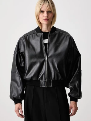 MM6 Maison Margiela bomberka damska z imitacji skóry