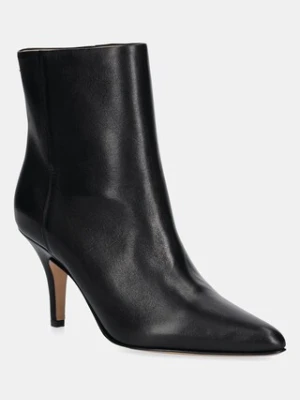 MM6 Maison Margiela botki skórzane damskie kolor czarny na szpilce S59WU0261.P6783.T8013
