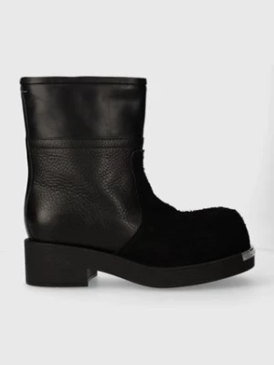 MM6 Maison Margiela buty skórzane Ankle Boot męskie kolor czarny S66WU0109