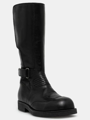 MM6 Maison Margiela buty wysokie skórzane kolor czarny SH3WW0006.P7431.T8013