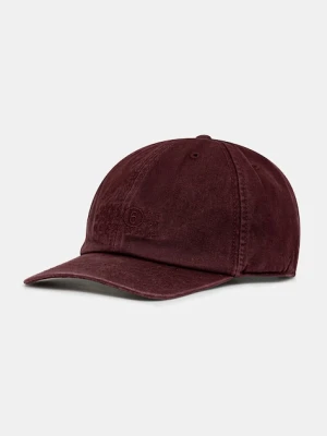 MM6 Maison Margiela czapka z daszkiem bawełniana kolor bordowy SH2TC0004.M35190.227