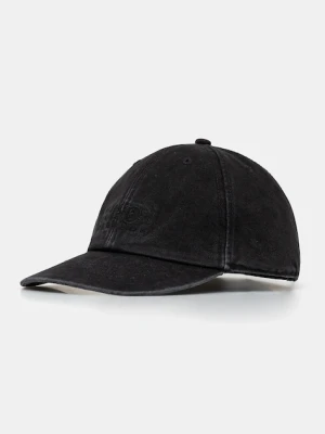 MM6 Maison Margiela czapka z daszkiem bawełniana kolor czarny z aplikacją SH0TC0005.M35346