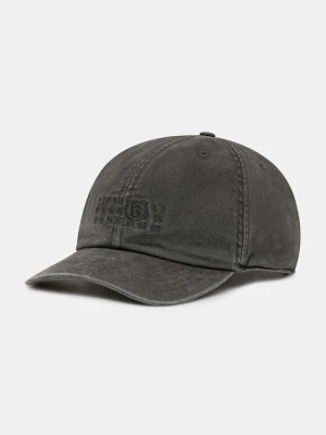 MM6 Maison Margiela czapka z daszkiem bawełniana kolor szary SH0TC0005.M35346.860
