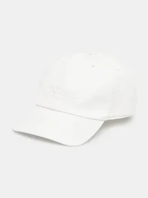 MM6 Maison Margiela czapka z daszkiem męska kolor biały gładka SH2TC0002