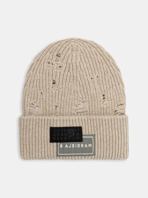 MM6 Maison Margiela czapka z wełną kolor beżowy SH0TB0001.M13138.806