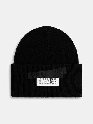 MM6 Maison Margiela czapka z wełną kolor czarny SH2TB0003.M13168.900S