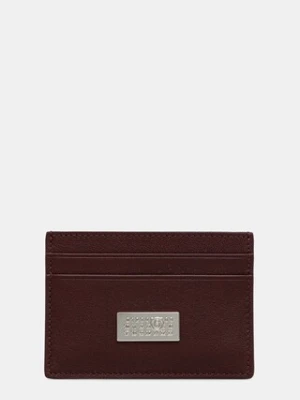 MM6 Maison Margiela etui na karty skórzane kolor bordowy SA5UI0026.P8332.T5016