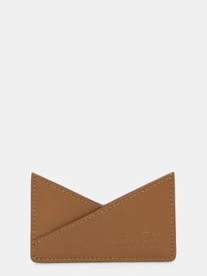 MM6 Maison Margiela etui na karty skórzane kolor brązowy SA6UI0014.P7183