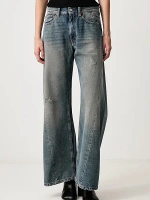 MM6 Maison Margiela jeansy relaxed fit damskie niebieski