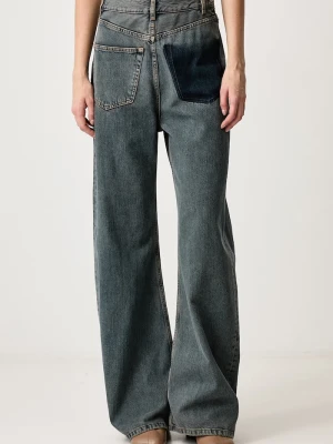 MM6 Maison Margiela jeansy relaxed fit damskie niebieski