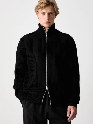 MM6 Maison Margiela kardigan męski z wełną czarny